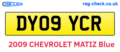 DY09YCR are the vehicle registration plates.