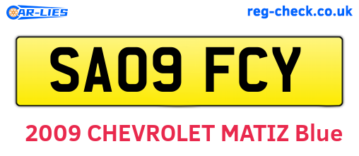 SA09FCY are the vehicle registration plates.