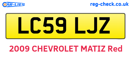 LC59LJZ are the vehicle registration plates.