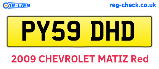 PY59DHD are the vehicle registration plates.