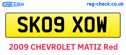 SK09XOW are the vehicle registration plates.
