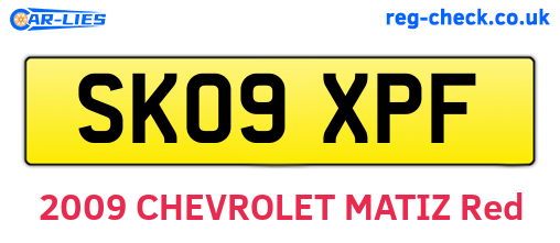 SK09XPF are the vehicle registration plates.