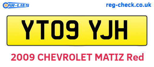 YT09YJH are the vehicle registration plates.