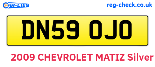 DN59OJO are the vehicle registration plates.