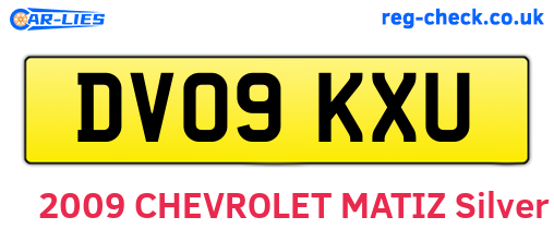 DV09KXU are the vehicle registration plates.