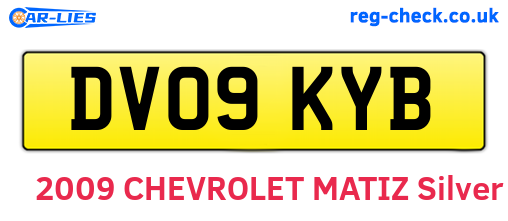 DV09KYB are the vehicle registration plates.