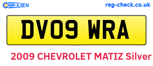 DV09WRA are the vehicle registration plates.