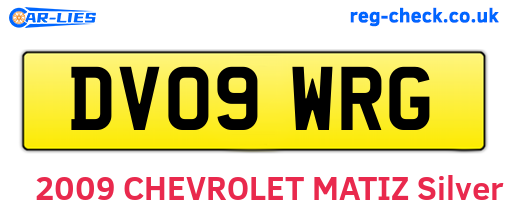 DV09WRG are the vehicle registration plates.