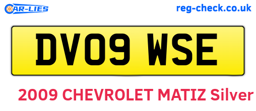 DV09WSE are the vehicle registration plates.