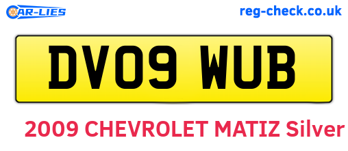 DV09WUB are the vehicle registration plates.