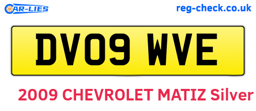 DV09WVE are the vehicle registration plates.