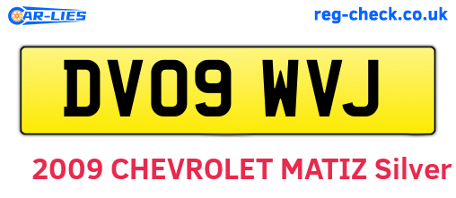 DV09WVJ are the vehicle registration plates.