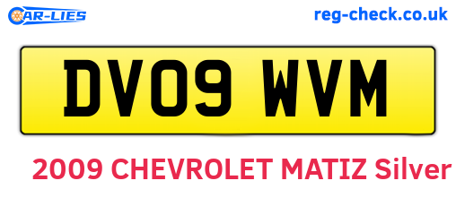 DV09WVM are the vehicle registration plates.