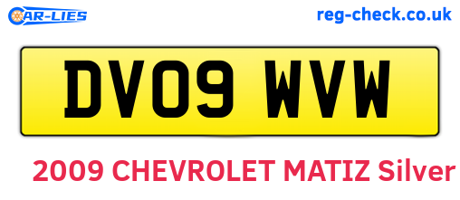 DV09WVW are the vehicle registration plates.