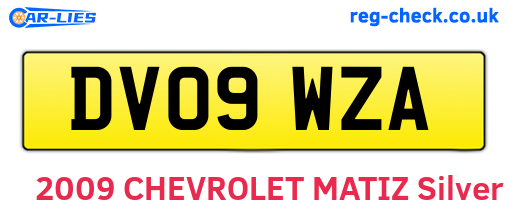 DV09WZA are the vehicle registration plates.