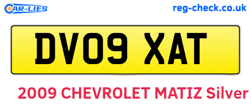 DV09XAT are the vehicle registration plates.