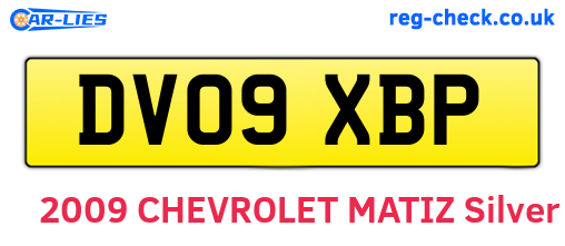 DV09XBP are the vehicle registration plates.