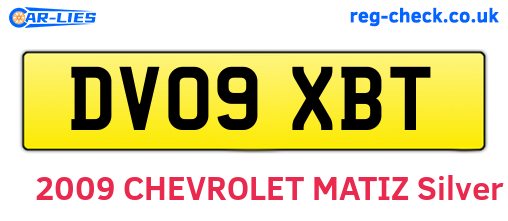 DV09XBT are the vehicle registration plates.