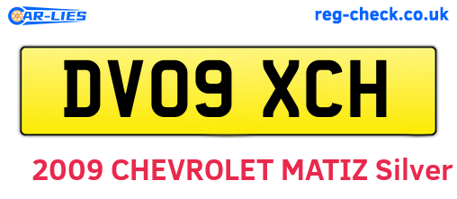 DV09XCH are the vehicle registration plates.
