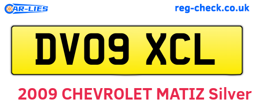 DV09XCL are the vehicle registration plates.