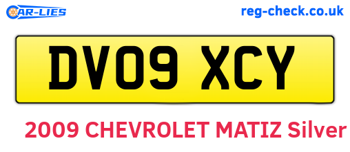 DV09XCY are the vehicle registration plates.