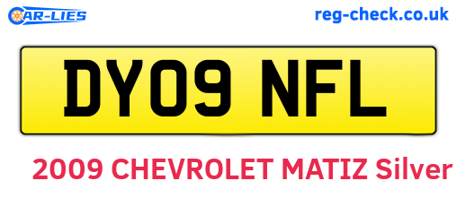 DY09NFL are the vehicle registration plates.