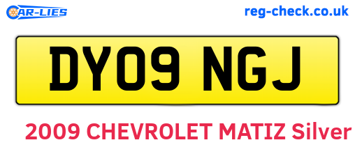 DY09NGJ are the vehicle registration plates.