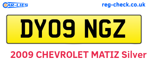 DY09NGZ are the vehicle registration plates.