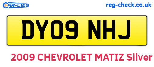 DY09NHJ are the vehicle registration plates.