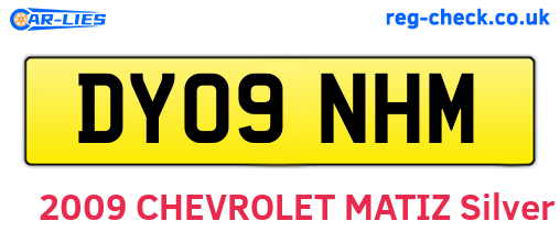 DY09NHM are the vehicle registration plates.
