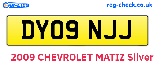 DY09NJJ are the vehicle registration plates.