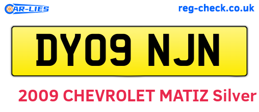 DY09NJN are the vehicle registration plates.