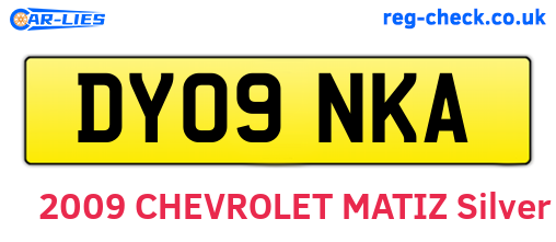 DY09NKA are the vehicle registration plates.
