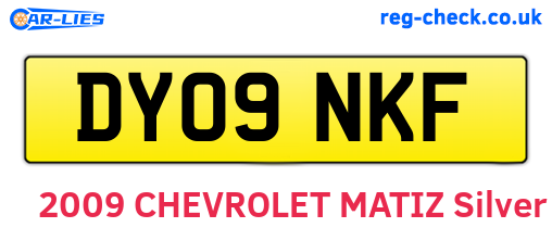 DY09NKF are the vehicle registration plates.