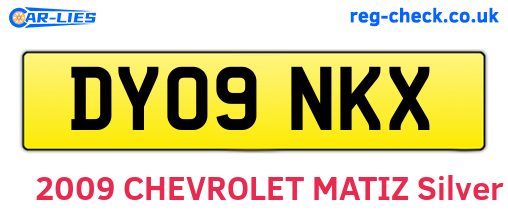 DY09NKX are the vehicle registration plates.