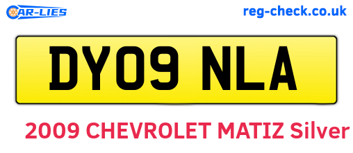 DY09NLA are the vehicle registration plates.