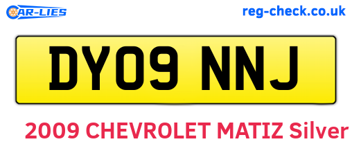 DY09NNJ are the vehicle registration plates.