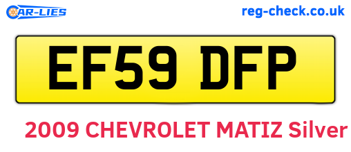 EF59DFP are the vehicle registration plates.