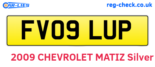 FV09LUP are the vehicle registration plates.