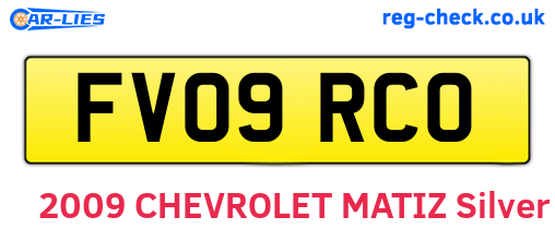 FV09RCO are the vehicle registration plates.