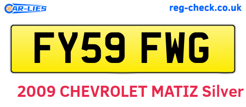 FY59FWG are the vehicle registration plates.