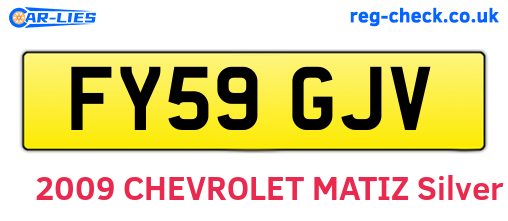 FY59GJV are the vehicle registration plates.