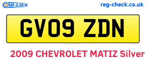 GV09ZDN are the vehicle registration plates.