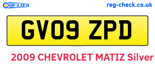 GV09ZPD are the vehicle registration plates.