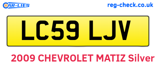 LC59LJV are the vehicle registration plates.
