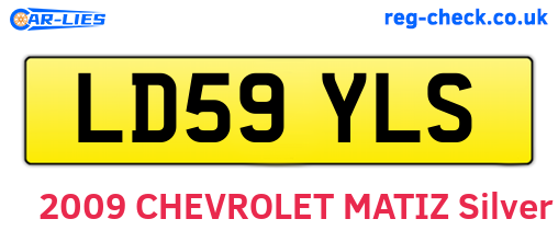 LD59YLS are the vehicle registration plates.