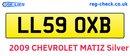 LL59OXB are the vehicle registration plates.
