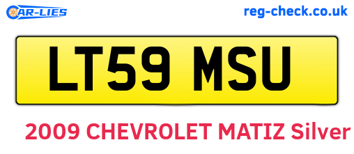 LT59MSU are the vehicle registration plates.
