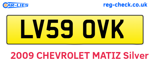 LV59OVK are the vehicle registration plates.
