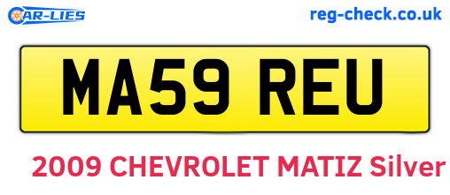 MA59REU are the vehicle registration plates.